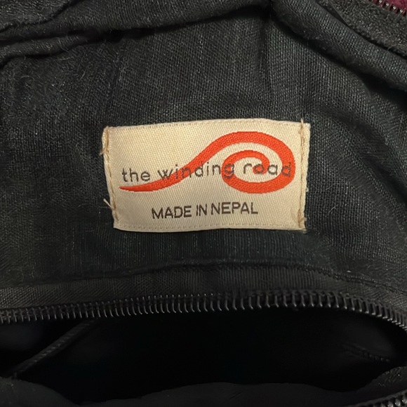 The Winding Road Burgundy Patchwork Ultra Thick Felt Zipper Tote Bag Pure - Picture 9 of 10